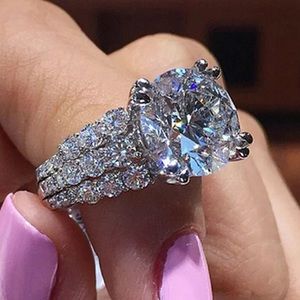 NEW 925 Sterling Silver Diamond Halo Ring